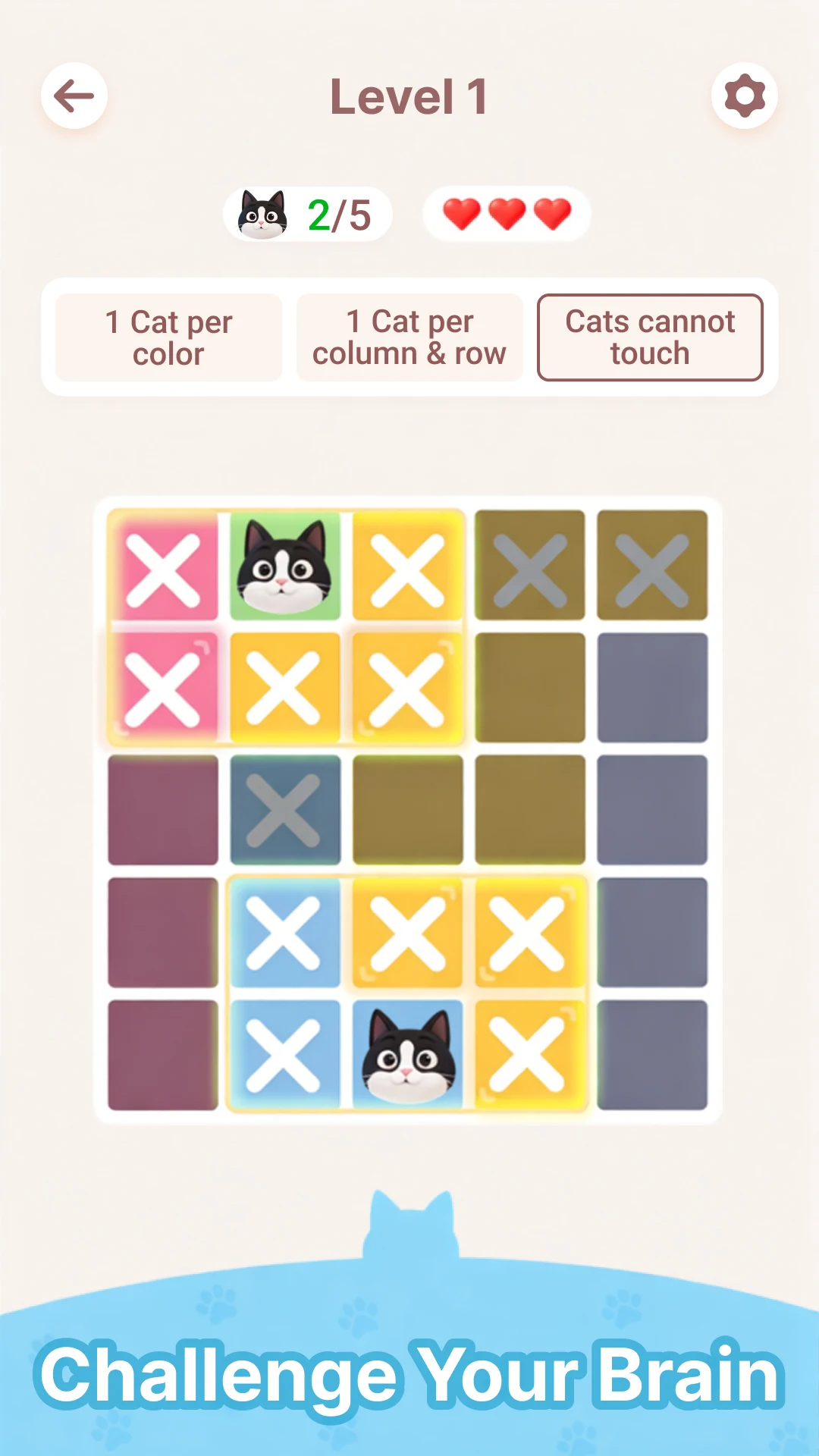 Official Meowdoku store image illustrating the puzzle board